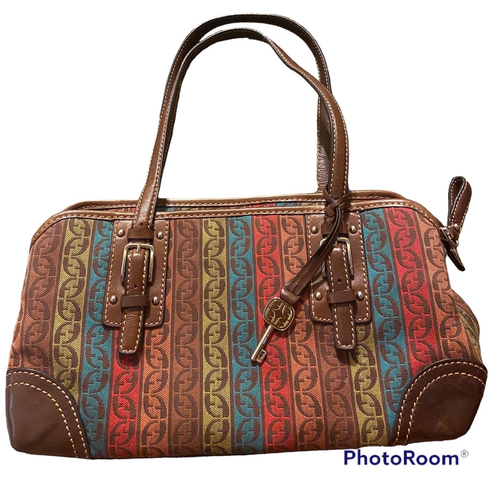 FOSSIL Cloth Handbag with Fossil Key